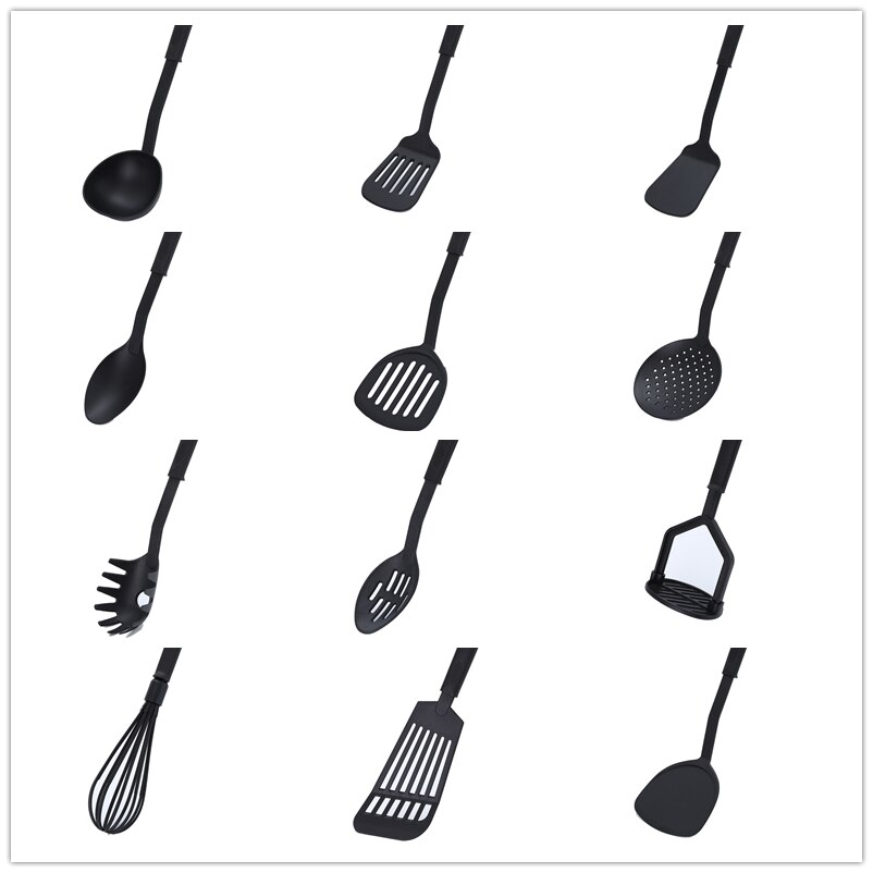 1 spoon colander silicone spatula kitchen tool cookware shovel tool high temperature non-stick soup spoon special cooking shovel