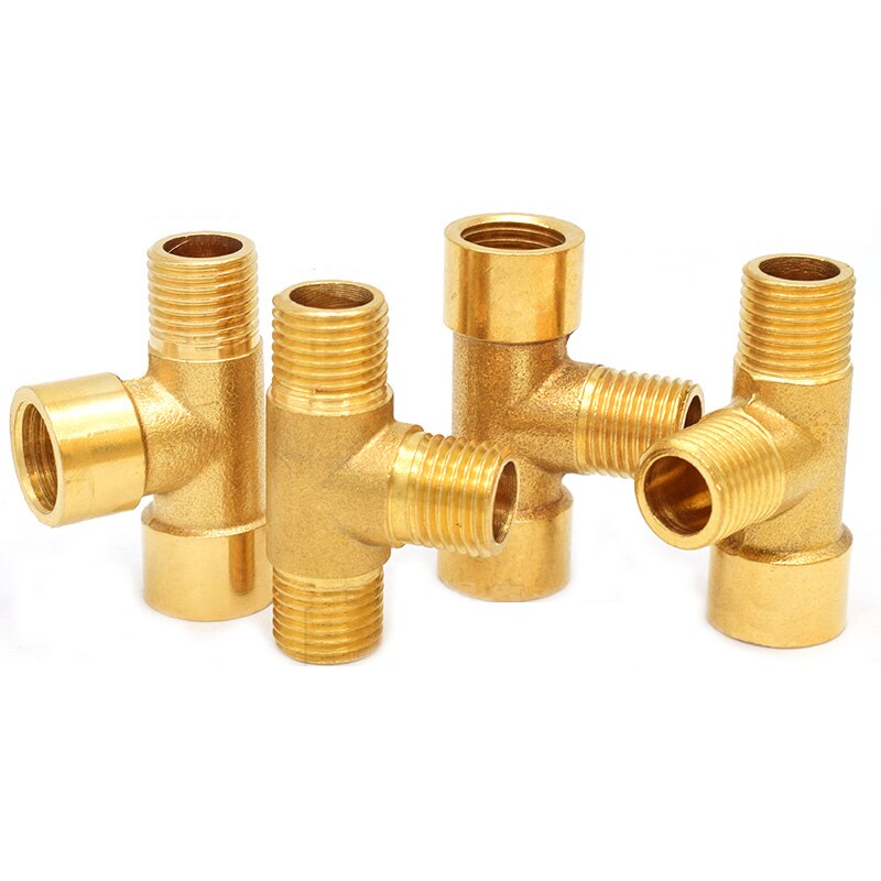 Brass pipe joint water-oil coupler joint adapter internal thread 1/8" 1/4" 3/8" 1/2" bsp type t copper