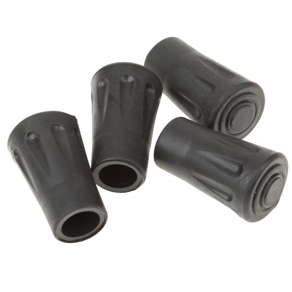 Bastón de goma para senderismo, 4 Uds., 4cm, punta de goma, bastón de Trekking de repuesto, equipo de protección, herramienta pequeña para deportes al aire libre para hombres y mujeres