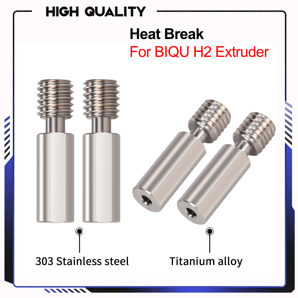 Parti della stampante 3D Heatbreak in lega di titanio di grado 5 in lega di titanio per estrusore BIQU H2 per kit Hotend di aggiornamento B1 Ender 3 V2.0