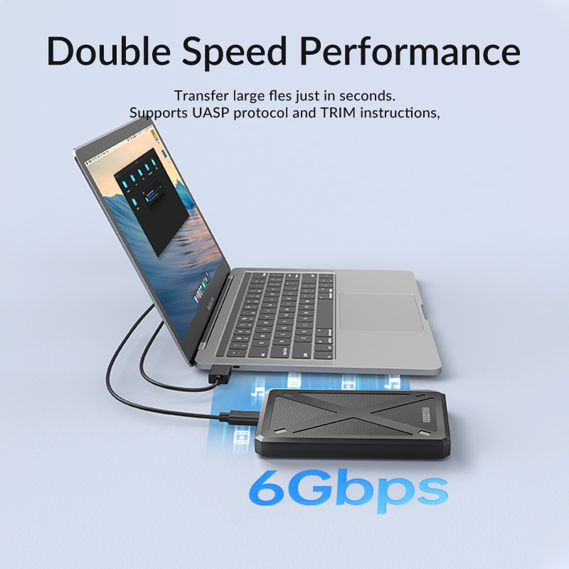 IDsonix-carcasa para disco duro SATA SSD de 2,5 pulgadas, USB tipo C a SATA3.0, 6Gbps, carcasa para disco duro externo para PC, portátil, almacenamiento de datos