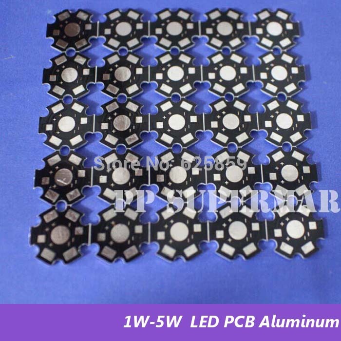 1000 stks/partij 1 W 3 W 5 W High Power LED Koellichaam Aluminium Bodemplaat
