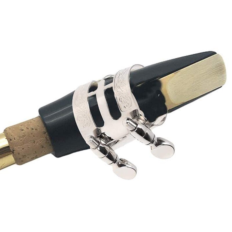 Vernikkeld metaal e altsax rubber bakeliet mondstuk rietbinder met gesneden voor altsaxofoon en klarinet accessoire
