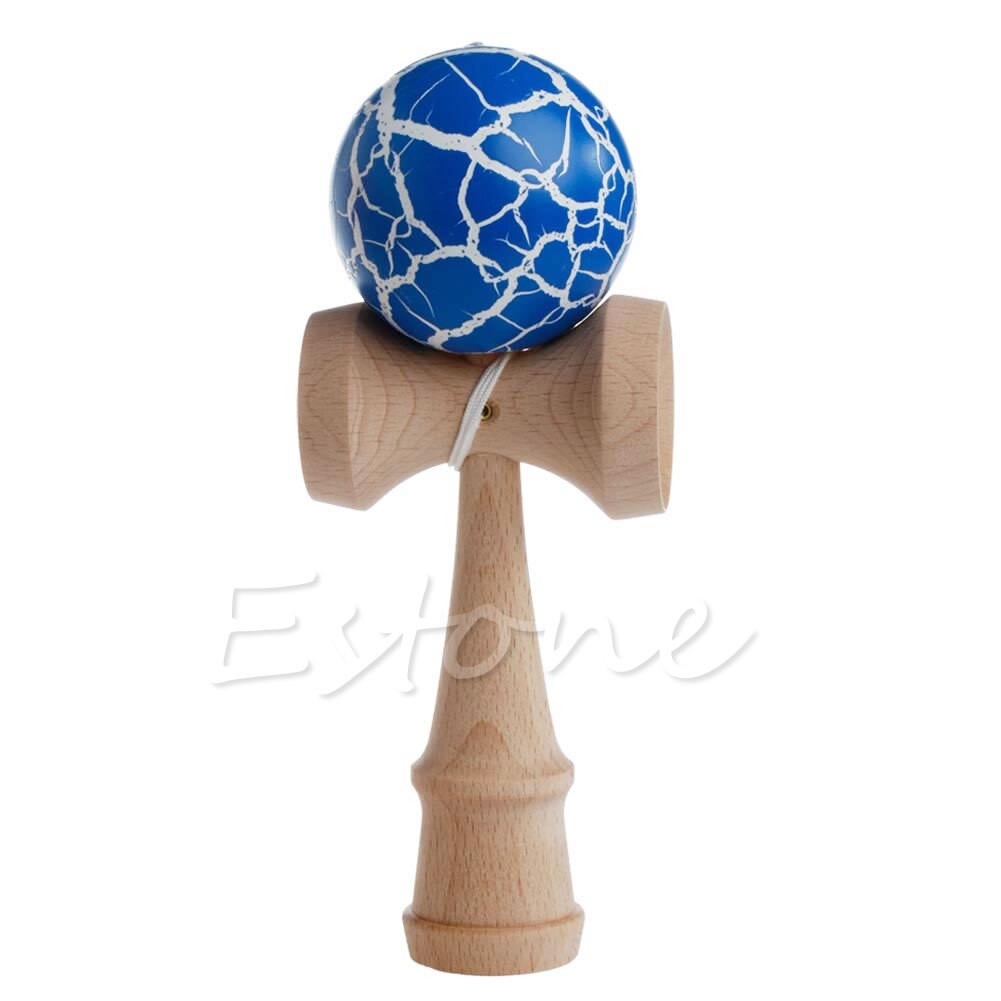 Vaguelly Kendama De Madera Azul – Juguete Tradicional Japonés De Habilidad Para Niños, Copa Y Pelota, Portátil Y Educativo