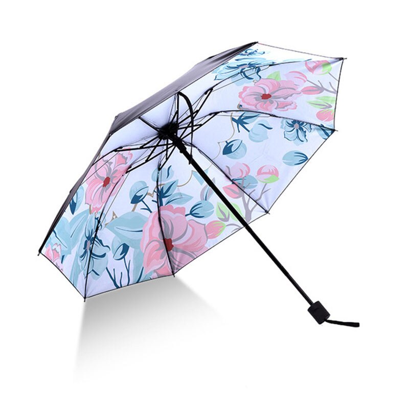 Yada lila lotusblommor paraply för kvinnor hopfällbara prinsess paraplyer blommigt vattentätt paraply parasoll parapluie  ys200039: Ys200039 mt 14