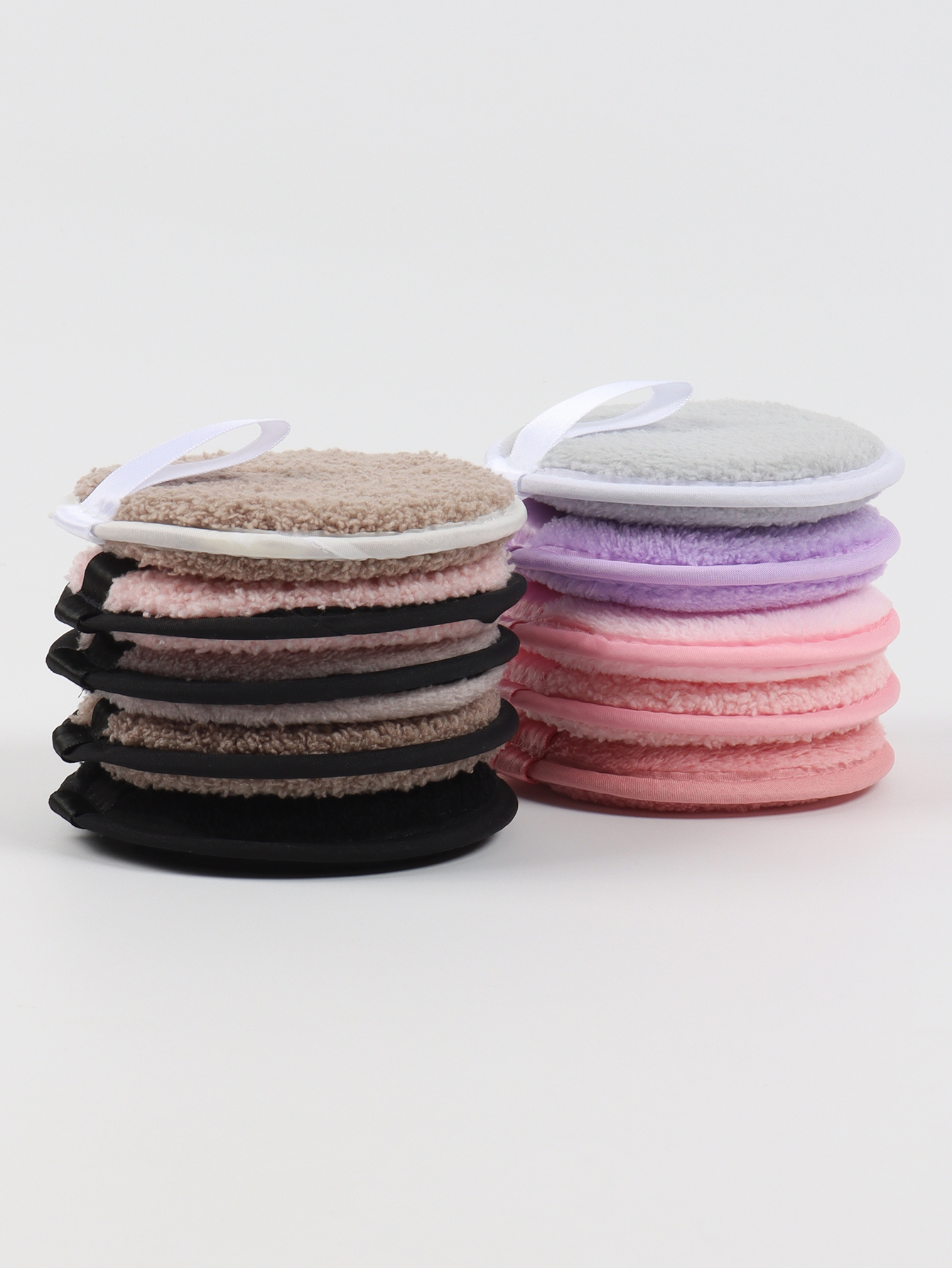 Random Slacker Paquete de 5-10-20 esponjas reutilizables para lavar la cara de doble cara, redondo. Maquillaje de base de doble uso seco y húmedo sin látex Cr