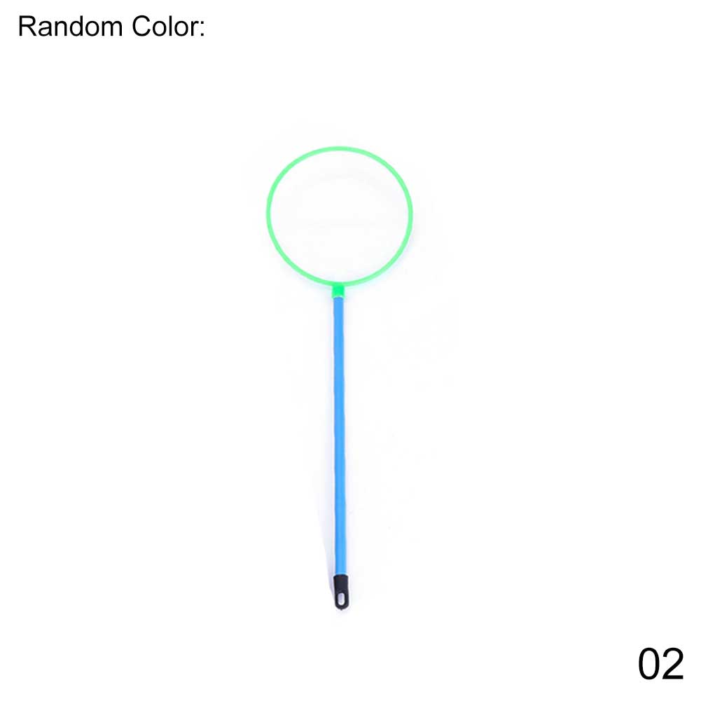 Mini Fish Net Aquarium Fish Catch Tool Handle Fishing Net Aquarium Fish Tank Cleaner Tools Accessories Round Random Color: M