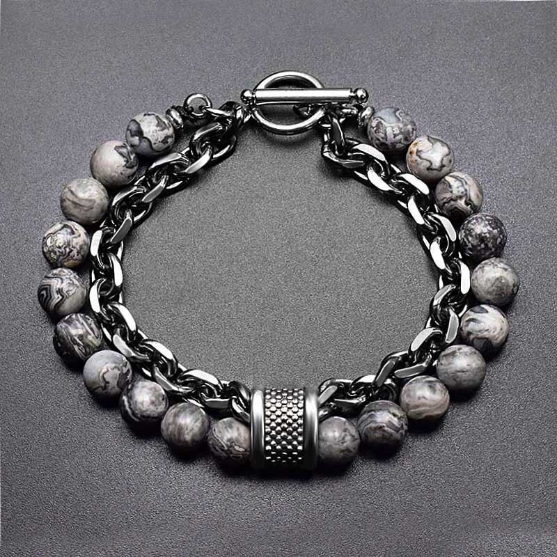 Natuursteen Kralen Mannen Accessoires Roestvrij Staal Vrouwen Armband Bracciale Uomo Bileklik Armbanden For A Vrouwen Sieraden: 10