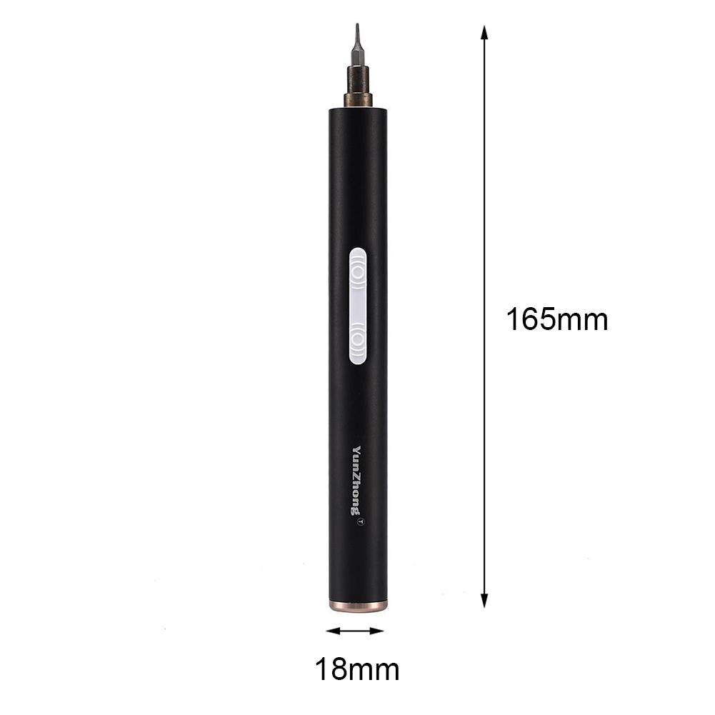 Destornillador eléctrico portátil inalámbrico recargable de aleación Mini S2, herramienta Manual automática de desmontaje para mantenimiento de teléfono de modo Dual: Black