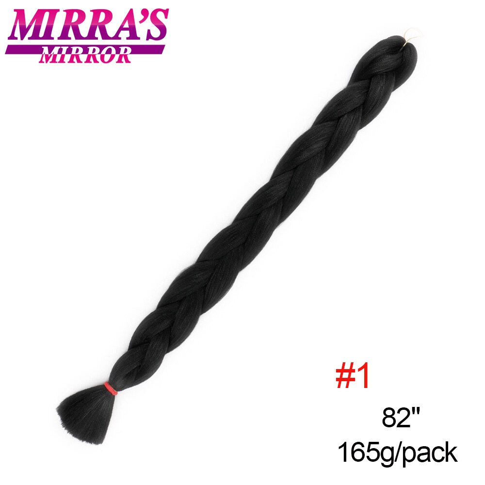 Mirra's Mirror – Extensions de tresses synthétiques Jumbo, 82 pouces, tresses Afro colorées rose bleu gris noir: n ° 1