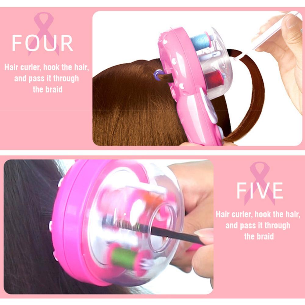 Electric Automatic Hair Braiding DIY Hairstyle Twist Braider Machine Hair braid Weave Roller Toys For Girls