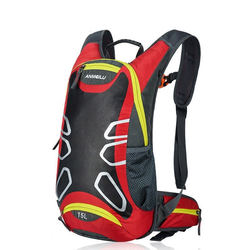 Anmeilu Wasserdichte Rucksack unisex draussen-Sport Berg Camping Rucksack für Reise Ski Radfahren Klettern mit Regen Abdeckung: rot Rucksack