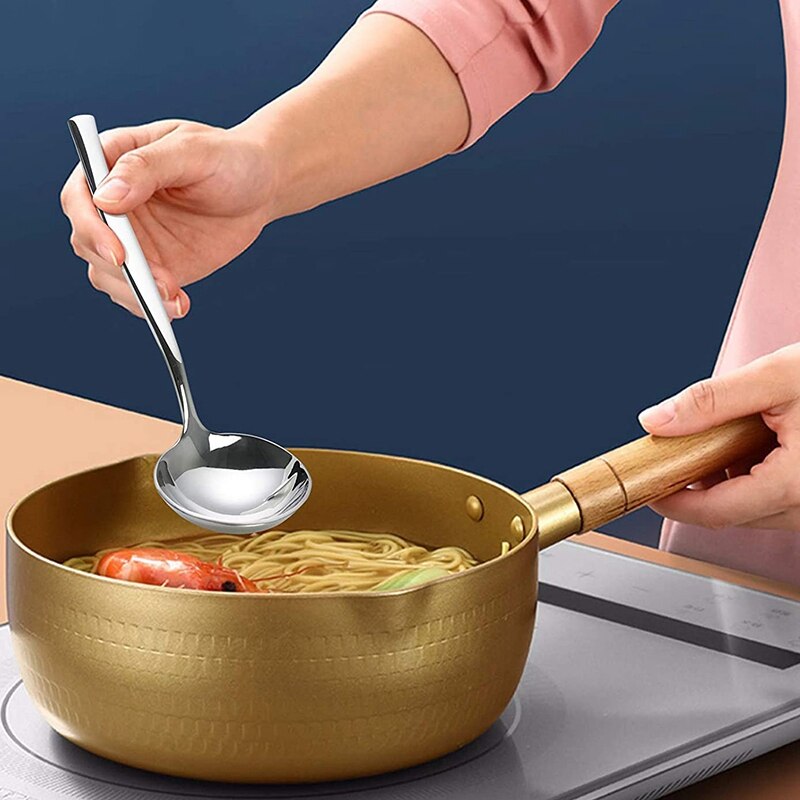 4- -bitars soppsked i rostfritt stål, sås med sovs, liten slev