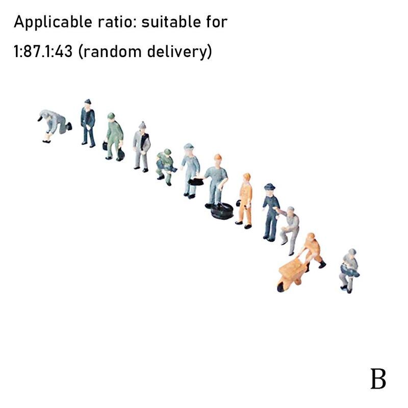 1/43 En 1/87 Diy Gebouw Zand Tafel Kleine Diy Zand Railway Constructio Plastic Materiaal Man Werknemer Model Trein Maken Sc r1G0: 10PCS B