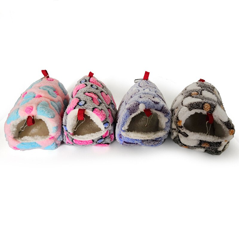 Cama de cobaya de lana suave para mascotas, nido de invierno para mascotas pequeñas, juguete para mascotas, jaula de hámster, casa, nido colgante productos de alfombrilla para perros