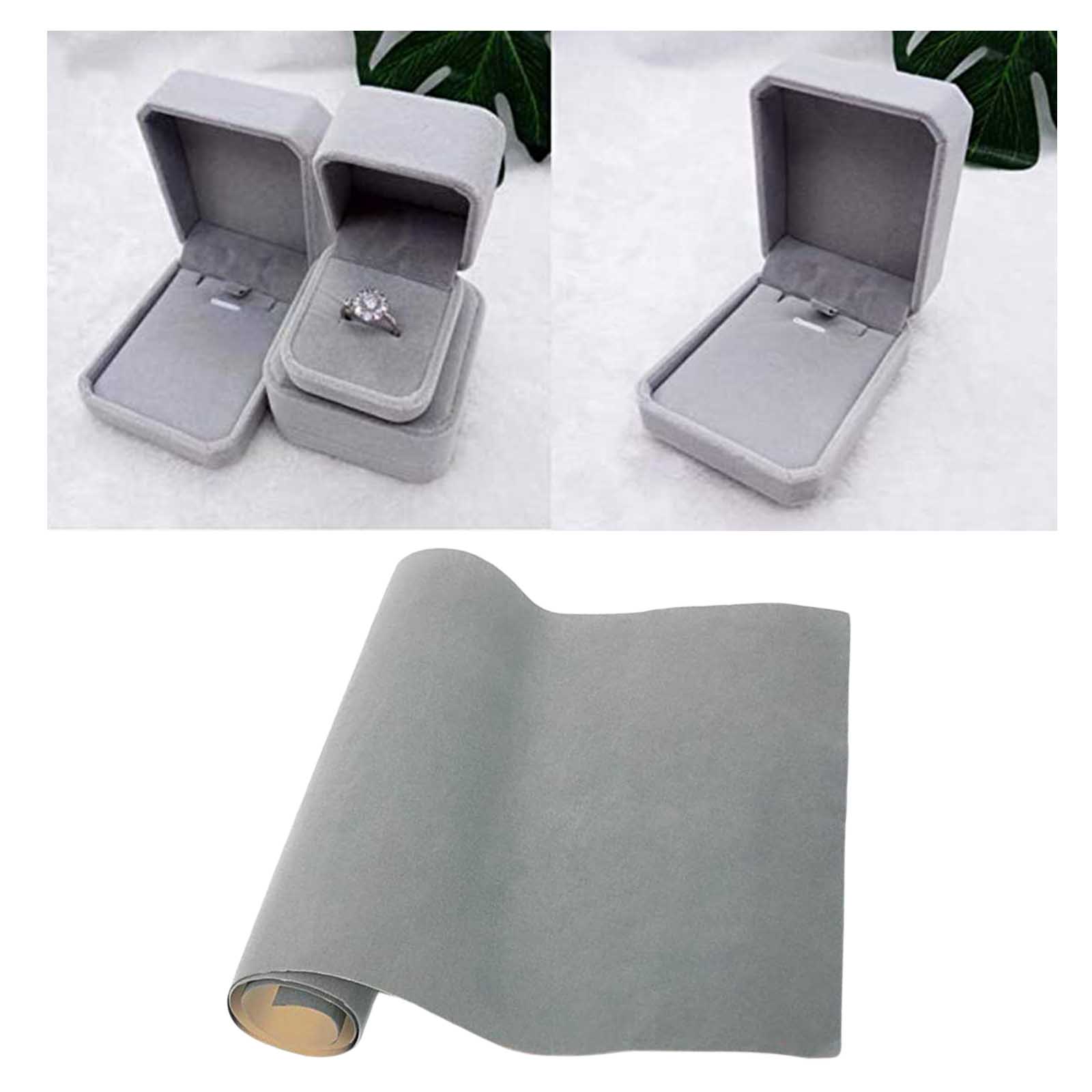 Selbst Klebe Samt Beflockung Liner, Filz Stoff Klebstoff Blätter für Kunst &Ampere; Handwerk, schmuck Kasten Liner für Schublade, Foto Rahmen: grau