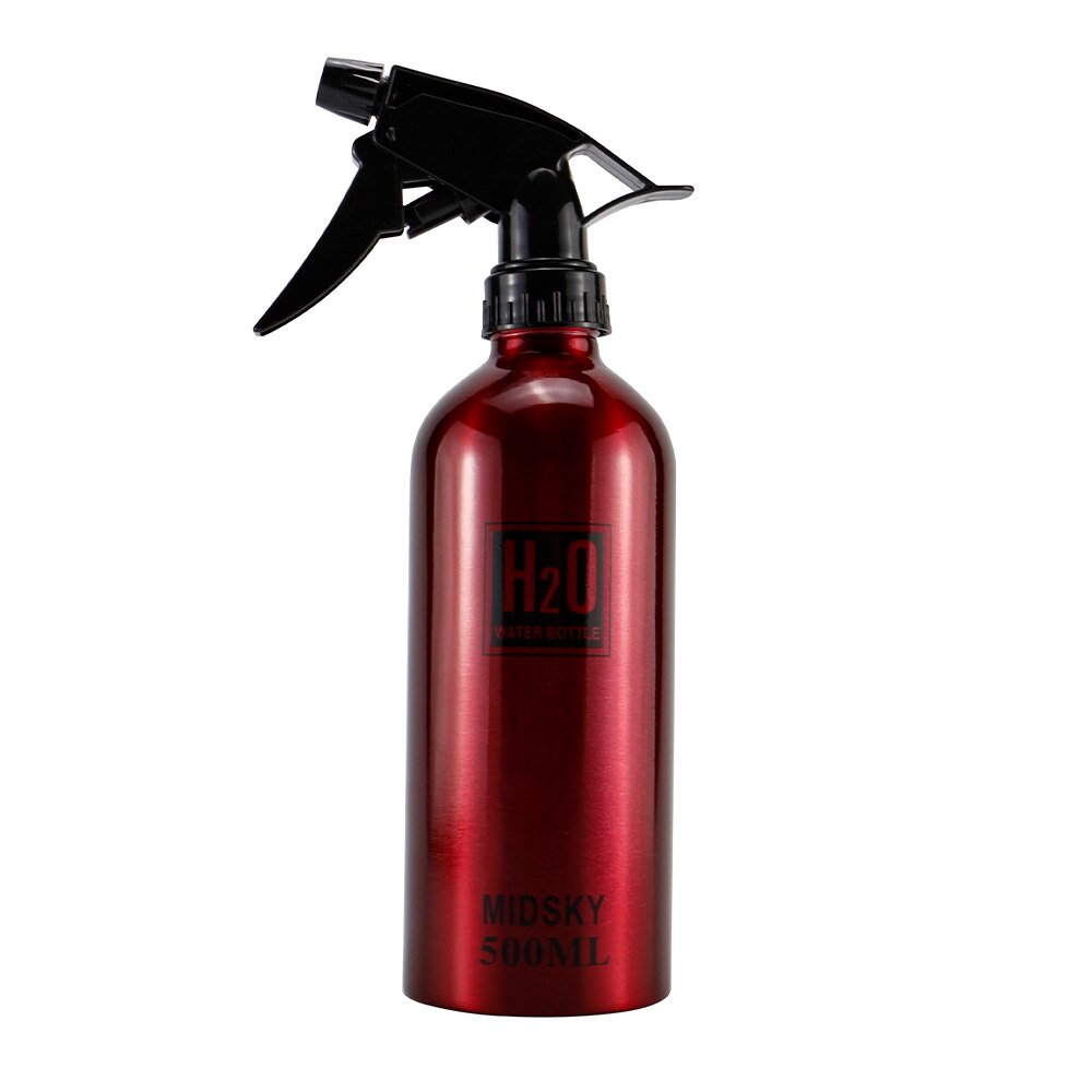 Pulvérisateur d'eau en aluminium pour Salon de coiffure, bouteille vide de 500ML, rechargeable, outils de pulvérisation pour coiffeur: 500ML-Red