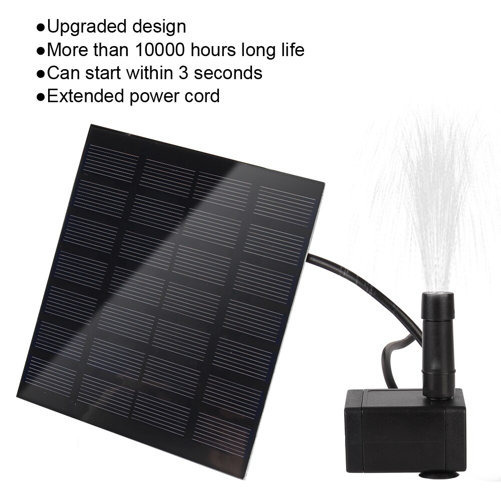 1.2W Water Sprinkler Sprayer With 7 Spray Heads Outdoor Garden Pond Water Fountain Pool Solar Panel Powered Solar Water Pump