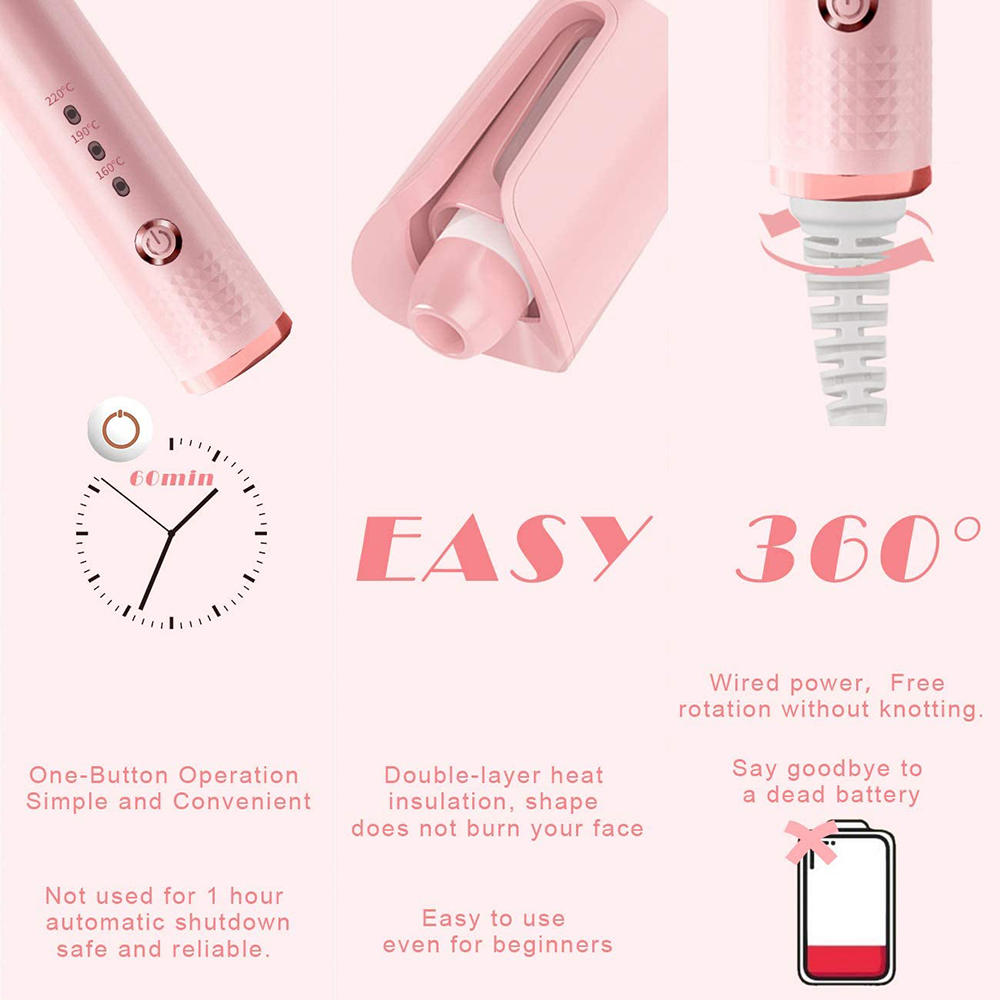 Professionele Haar Krultang Automatische Krultang Crimp Haar Waver Tang Roterende Haar Curling Wand Air Curler Curling Haar Krullen