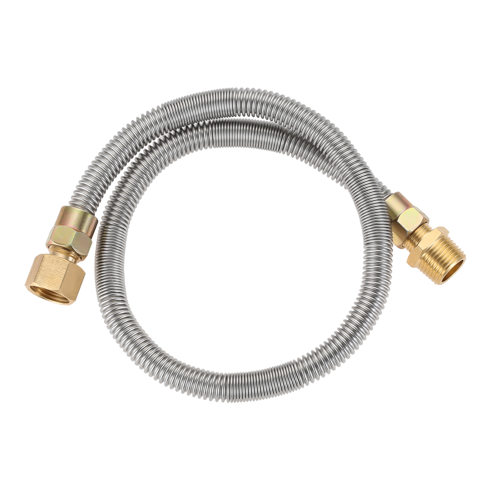 Stainless Steel (24" Long) 1/2" NPT Male x 1/2" NPT Female Propane fire Pit Whistle Free Gas Flex Line for Fire Pit Fireplace
