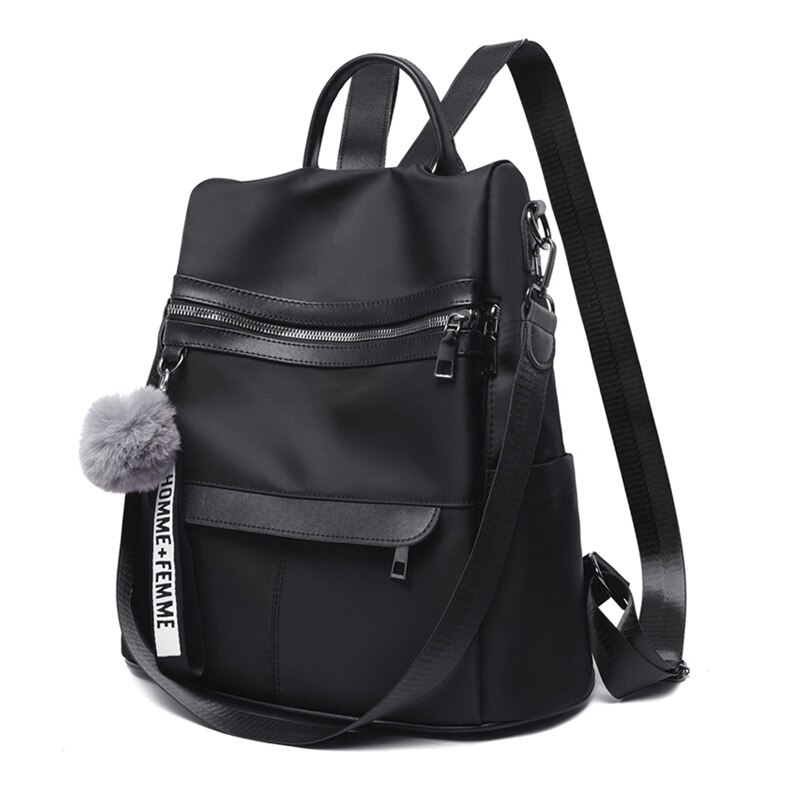 Ipinee Dames Oxford Doek Rugzak Mode Laptop Rugzak Meisjes Retro Zakelijke Tas: Black