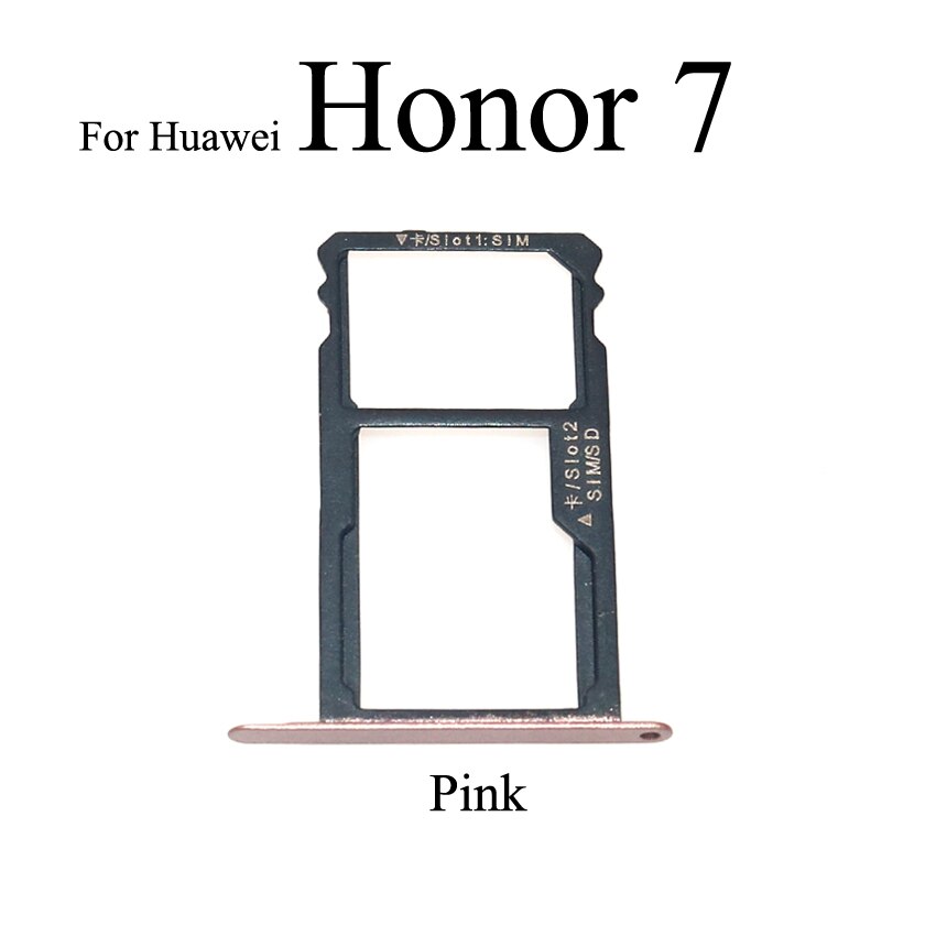 YuXi Für Huawei Honor 7 SIM Karte Tablett Halfter Slot Adapter Ersatz Teile Gold Grau Silber Rosa