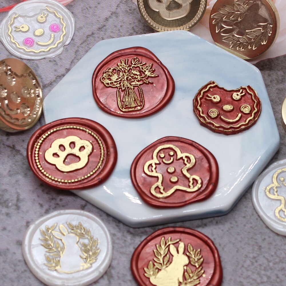 Sello de cera de pan de jengibre, cabezal de sello... – Grandado, image size:1000x1000