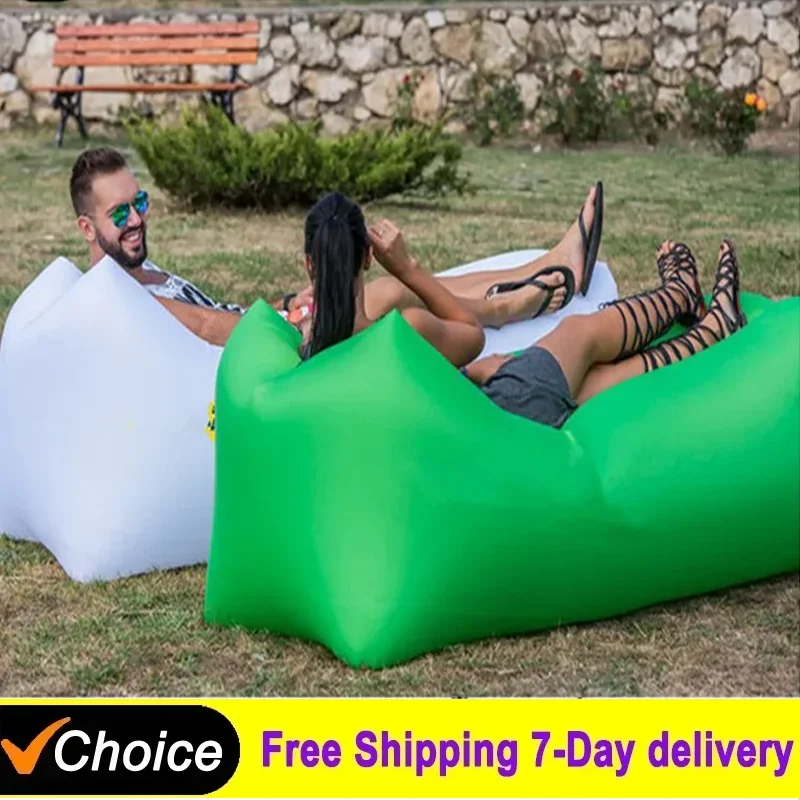 sofá inflable al aire libre Camping Festival de Música Cama inflable para adultos Cojín de aire Cojín de aire Sofá portátil