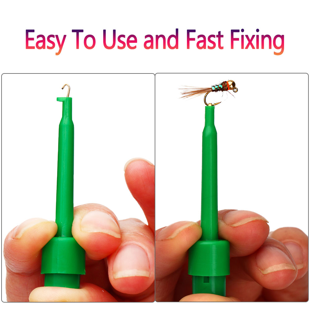 Bimoo 6PCS Lange Tip Hackle Tang Vliegen Haak Houder Clips Vliegbindset Tool Vliegvissen Accessoires Nimf Droog Nat vlieg Houder Clips
