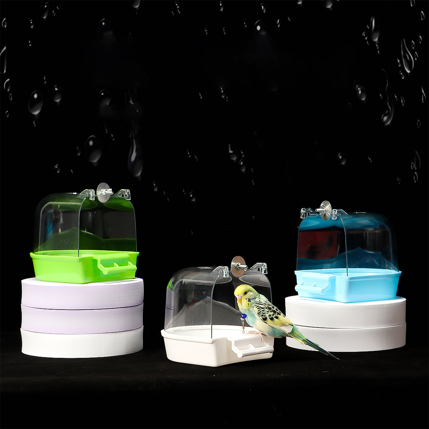 Caja de baño colgante para pájaros, jaula para periquitos, bañera, accesorios para jaulas de pájaros, bañera para mascotas, compañero canario, loros, suministros para pájaros