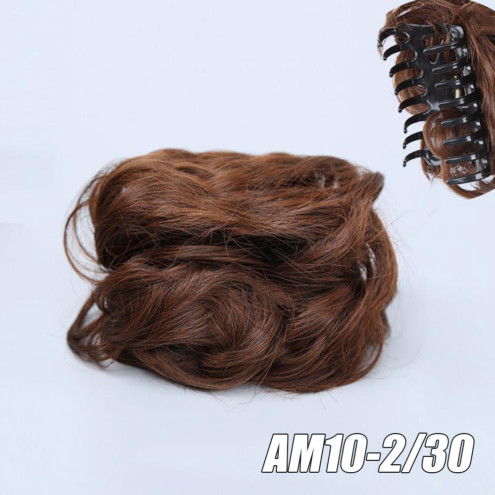 LVHAN Synthetic Curly Chignon Ombre Claw Hair Messy Buns Updo claw Clip In Hairpiece For Women's Hair Buns: AM10-2-30