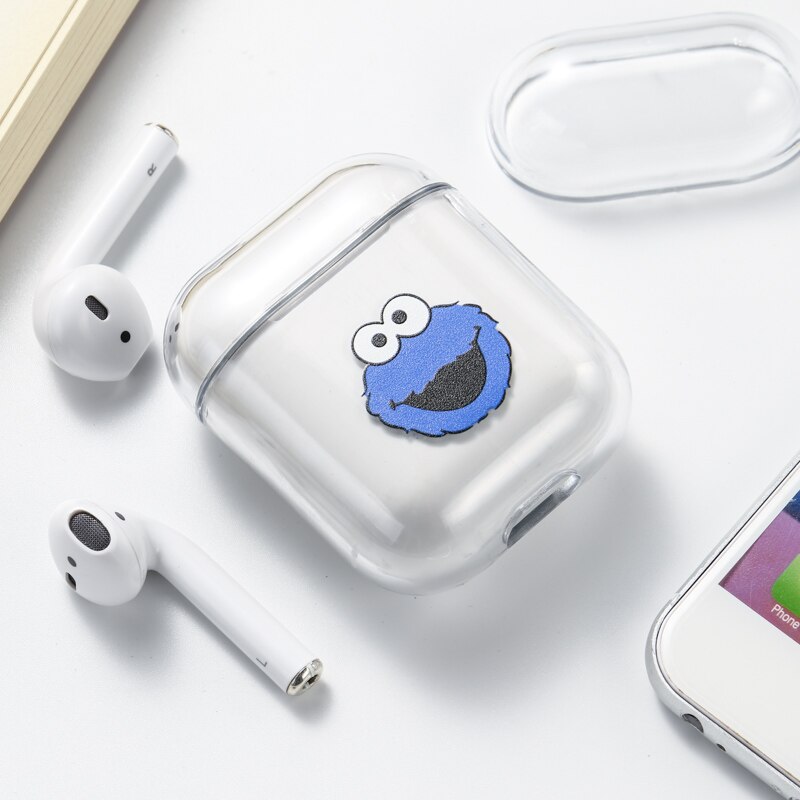 Case For Airpods Case Cute Luxury Lovely Heart Painted Transparent Hard Case On Airpod Protective Cover for Air Pods 1 2 Case