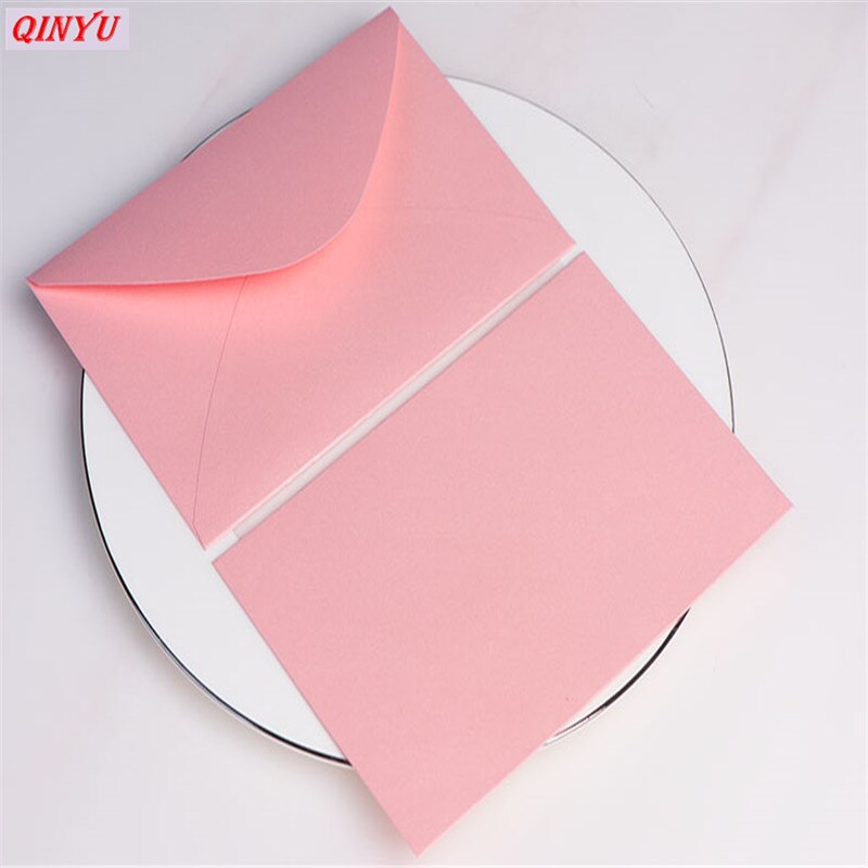 10Pcs 13*20cm Retro Gekleurde Blanco Papier Enveloppen Bruiloft Uitnodiging Wenskaarten zakelijke uitnodiging envelop 6z: pink