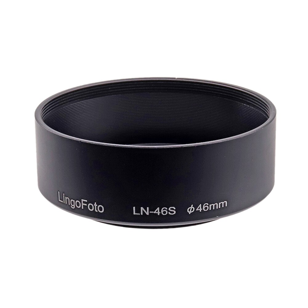 LN-46S 46mm Metal Screw-in Standard Lens Hood with 43MM Lens Cap for OLYMPUS M. ZUIKO DIGITAL 25mm/17mm f1.8 , 12mm f2.0 lenses