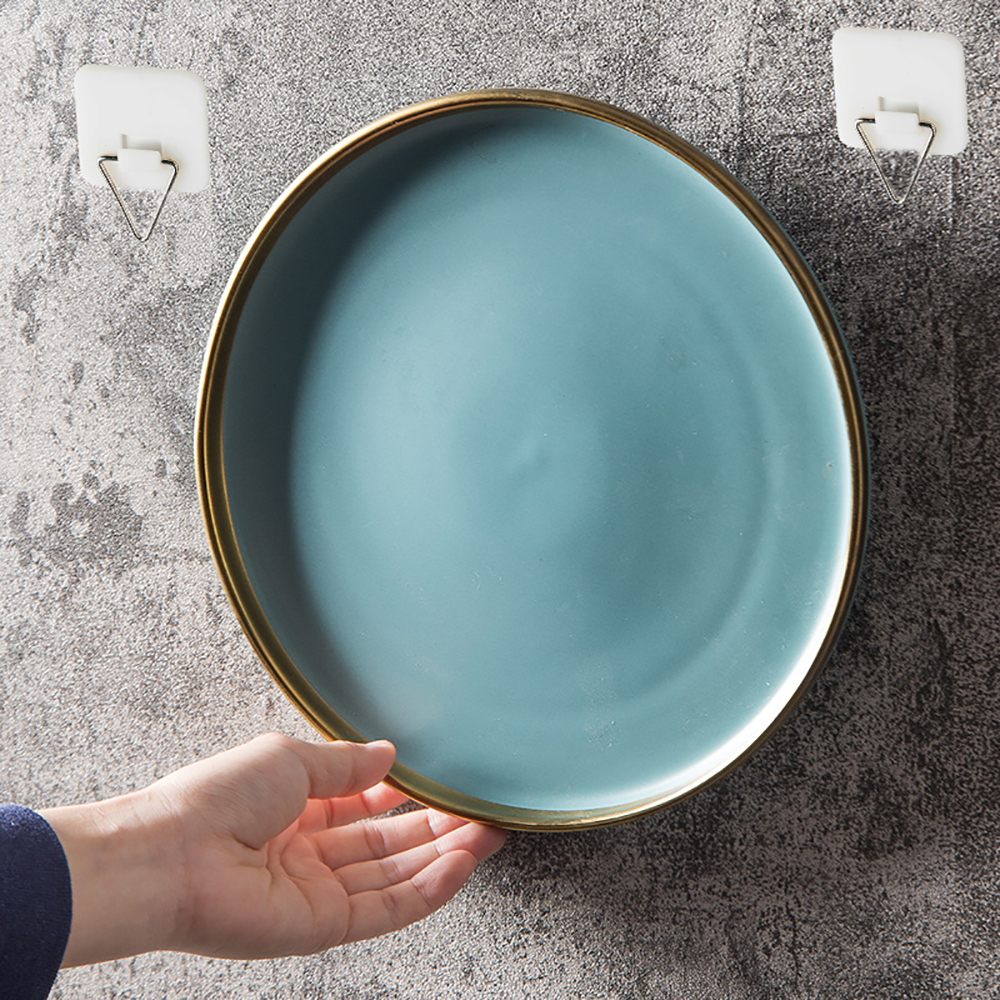 40Stck unsichtbar Klebstoff Platte Aufhänger einstellen Vertikale Platte Halfter für sterben Zauberstab Gericht Haken Tragbare selbst-Klebstoff Zauberstab platte Halfter