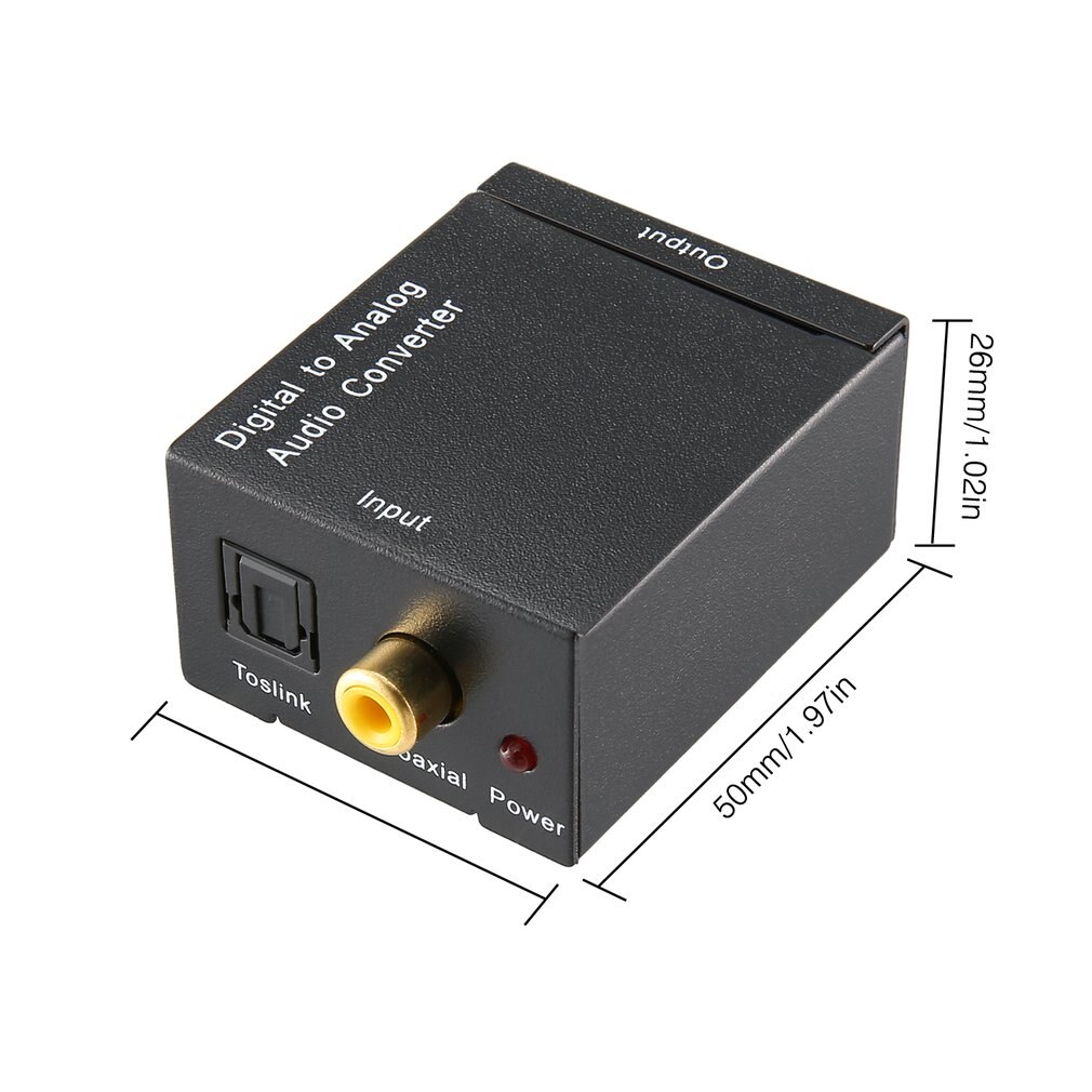 Digitale Optische Coax Toslink Signaal Naar Analoog Audio Converter Adapter Rca Digitale Audio Analoog Converter Zwart