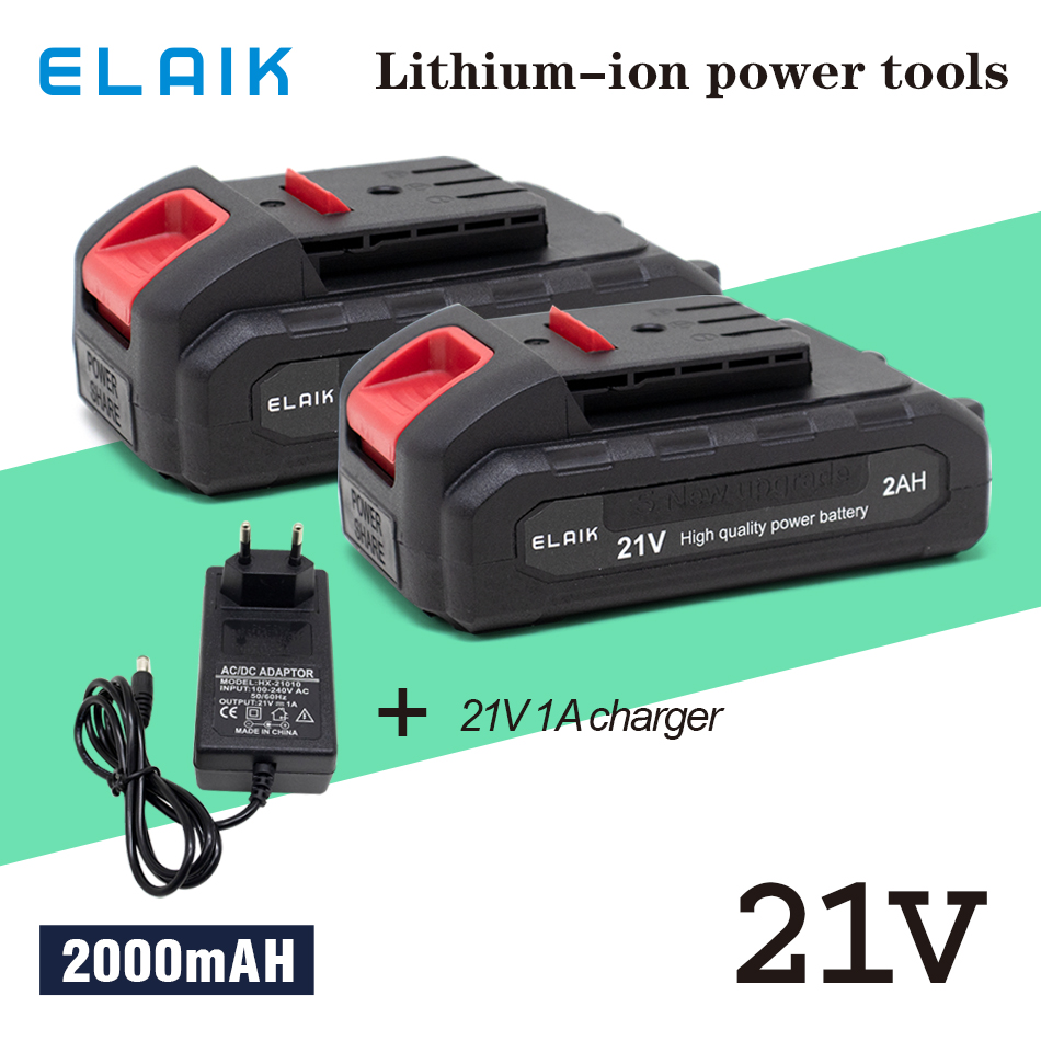 21v 2000 mah högkapacitets uppladdningsbart litiumjonbatteri för dayi 18v/21v: Rosa