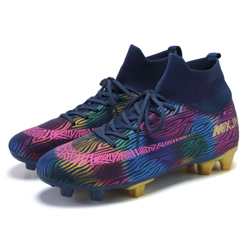 Futsal Soccer Shoes Chuteira Futebol Soccer Shoes Competition Training Men Football Boots Soccer Cleats Sneakers: SG blue