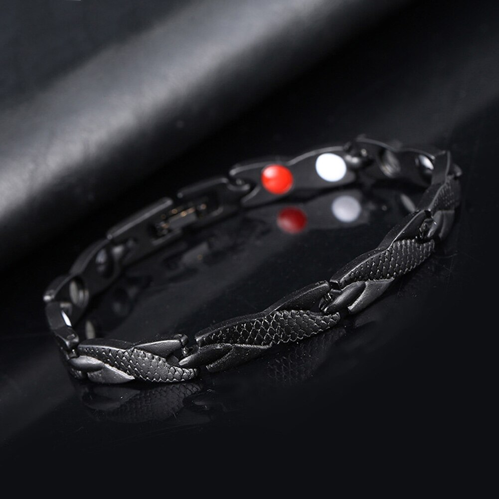 Hommes femmes Bracelet torsadé thérapie magnétique saine arthrite soulagement de la douleur Bracelet KS