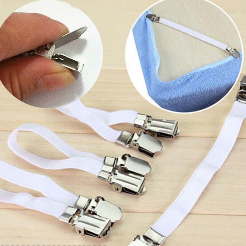 4 stks/set Multifunctionele Bed Sheet Fasteners Matras Elastische Houder Clip Tafelkleed Grijpers Tool Laken Gripper