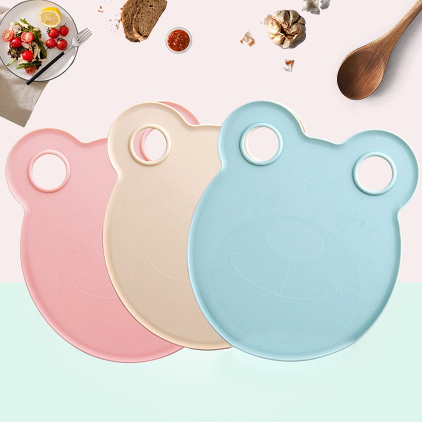 22.7*19.2cm Cutting Board Kitchen Cooking Tools Flexible PP Plastic Non-slip Hang Hole Food Slice Cut Mini Cartoon Chopping Bloc