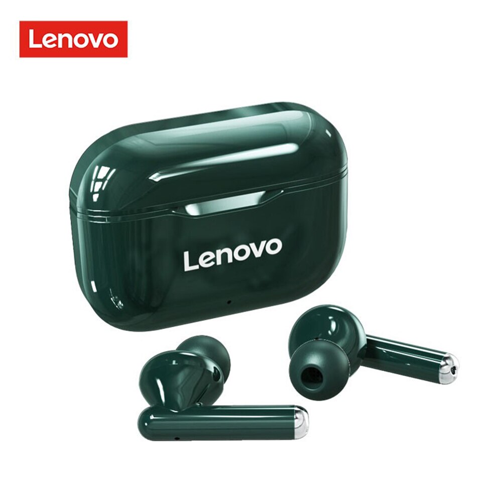 Original Lenovo LP1/LP1S/LP2/LP40 Wireless Earphone Bluetooth 5.0 Headphone Stereo Bass Headset Touch Control TWS Earbuds w/ Mic: LP1 Full Green