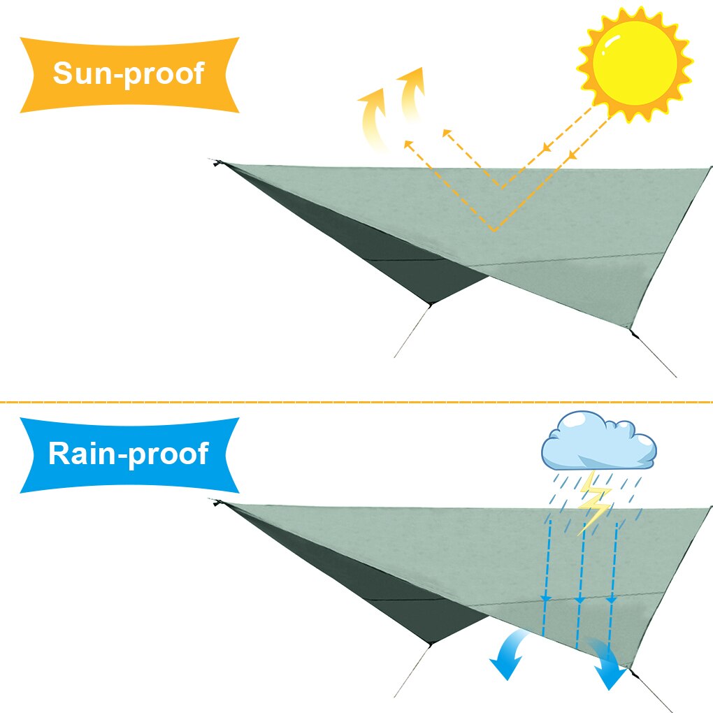 SUN AWNING Tarp Camping Tent OUTDOOR Awnings CAMP TENT GARDEN AWNING Waterproof Canopy Tent Shade Sun Shelter For Hiking Travel
