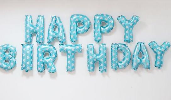 Glücklich Geburtstag Luftballons Folie Brief Ballon Geburtstag Party Dekorationen Kinder Erwachsene Geburtstag Luftballons Alphabet Ballons set: blue2