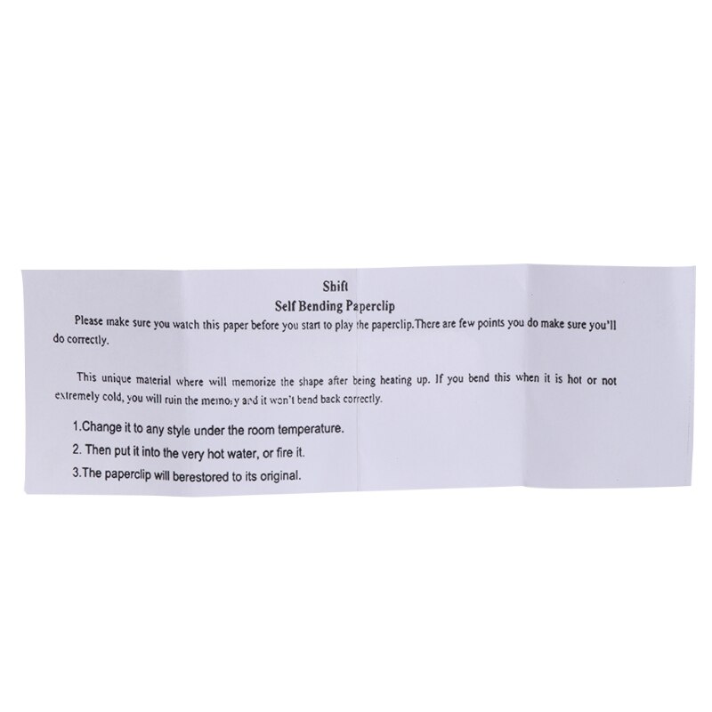 Self Bending Paperclip Nitinol Shape Memory Shift Magic Trick