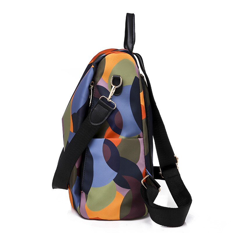 Women Backpack Colored Circles Anti-theft Women Backpacks Ladies Large Capacity Backpack