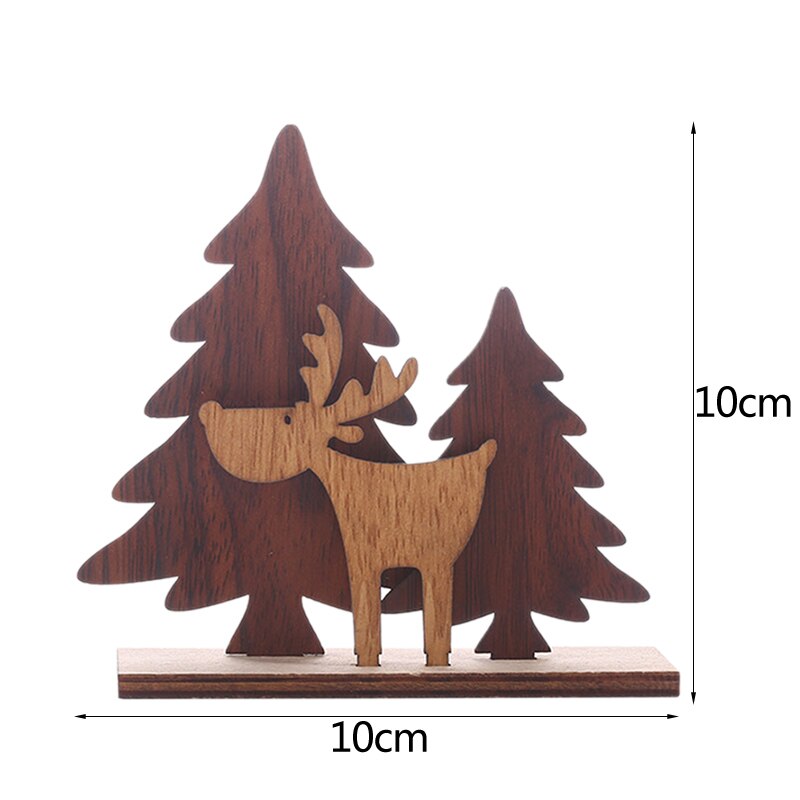 Gelukkig jaar doe-het-zelf knutselwerkje houten eland ornamenten kinderkerstversiering voor thuis kerstboom houten ornament: Zy401-b02