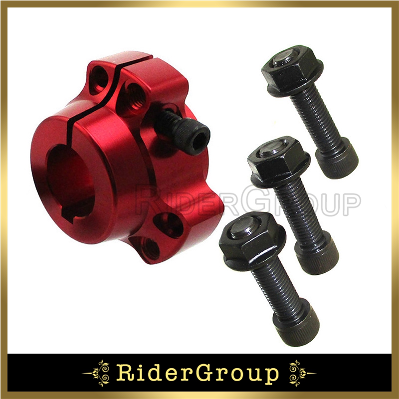 Bujes de rueda trasera de aluminio para Go Kart Drift Trike, 1 ", 1/4", 1 ", 25mm, pernos de 5/16": Red
