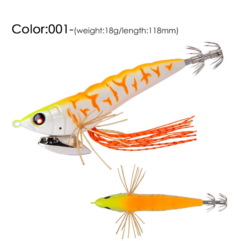 LETOYO 3.5 #18g Eging pesca adescare calamaro Jigging artificiale esca lancio calamaro gancio Jig per pesca in cavalla seppie attrezzatura per acqua salata totanare per seppia e calamari: 001