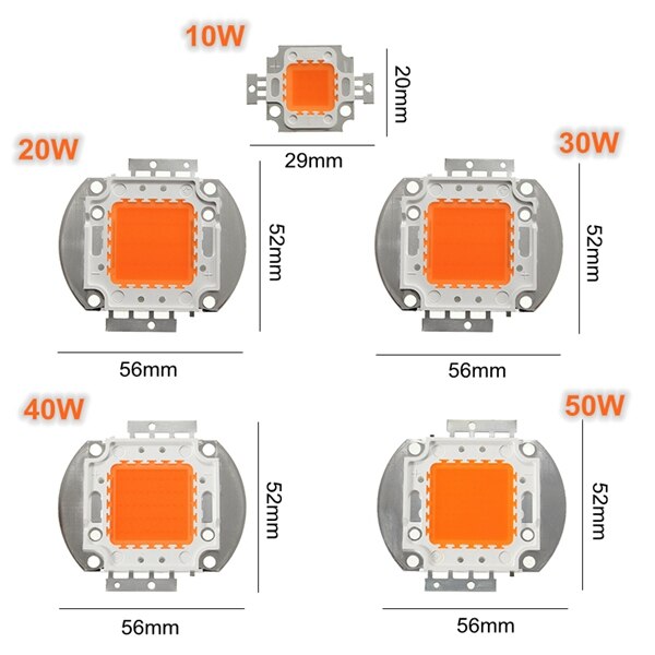 LED Chip Grow Light 10W 20W 30W 50W 100W Volledige Spectrum Plant Lamp Diodes Groei verlichting voor Tuin Bloeiende Hydrocultuur Systeem